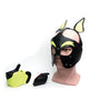 Load image into Gallery viewer, 665 Playful Pup Hood - O/S Black/Yellow