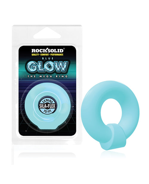 Afbeelding laden in Galerijviewer, Rock Solid Glow in the Dark Mega Ring - Blue