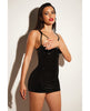 Load image into Gallery viewer, FETISH Bondage Open Shelf Cup Vinyl & Mesh Babydoll w/Cage Back Black LG