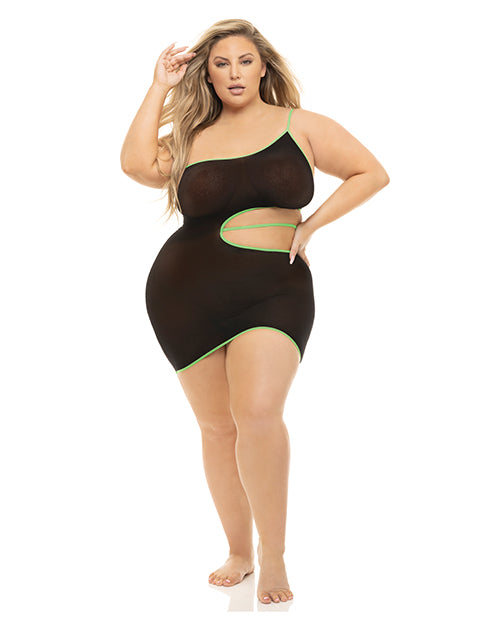 Afbeelding laden in Galerijviewer, Pink Lipstick All You Need Cut Out Dress Black QN