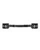 Cargue la imagen en el visor de la galería, Shots Ouch Black & White Bonded Leather Hand Cuffs w/Handle - Black