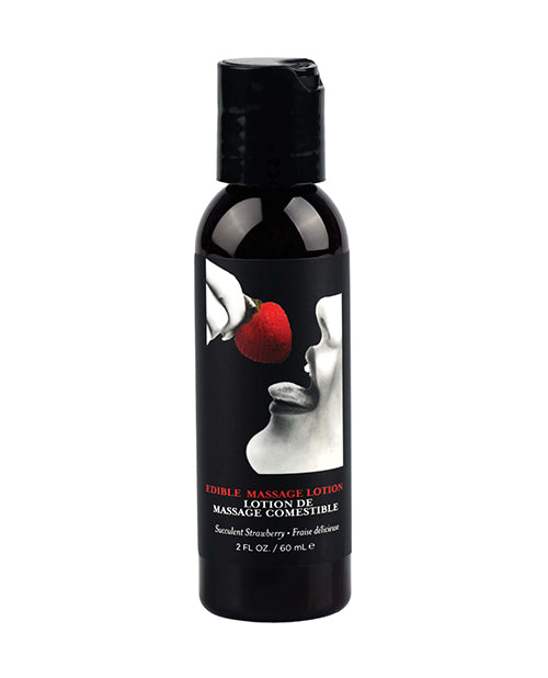 Load image into Gallery viewer, Earthly Body Hemp Seed by Night Edible Lotion - 2 oz Strawberry
