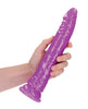 Indlæs billede i gallerifremviser, Shots RealRock 10" Slim Dildo Glow in the Dark - Neon Purple