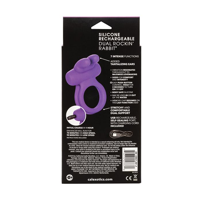 Carica l'immagine nel visualizzatore Galleria, Silicone Rechargeable Rockin' Rabbit Enhancer - Purple