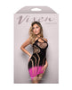 Załaduj obraz do przeglądarki galerii, Vixen Ready Or Not Ombre Knit Keyhole Halter Dress Black And Pink One Size