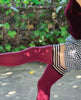 Załaduj obraz do przeglądarki galerii, Kixies Heather Opaque Thigh High Cranberry A