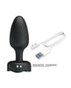 Afbeelding laden in Galerijviewer, Pretty Love Osborn Medium Butt Plug w/Multi Color Bottom Light - Black