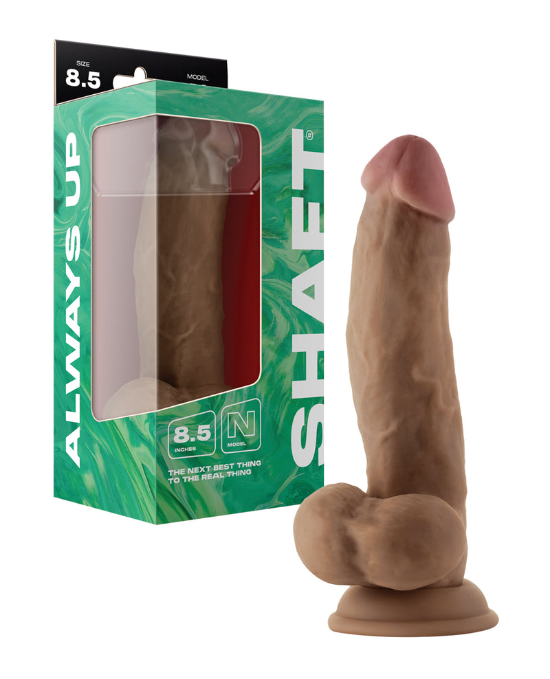 Cargue la imagen en el visor de la galería, Shaft Model N Flexskin Liquid Silicone 8.5" Side Curve Dong w/Balls - Oak