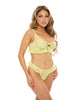 Cargue la imagen en el visor de la galería, Noell Underwire Lace & Ruffle Bra w/G-String Daiquiri Green L/XL