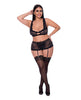 Carica l'immagine nel visualizzatore Galleria, Ooh La Lace Bralette, Garter Skirt & G-String Black QN