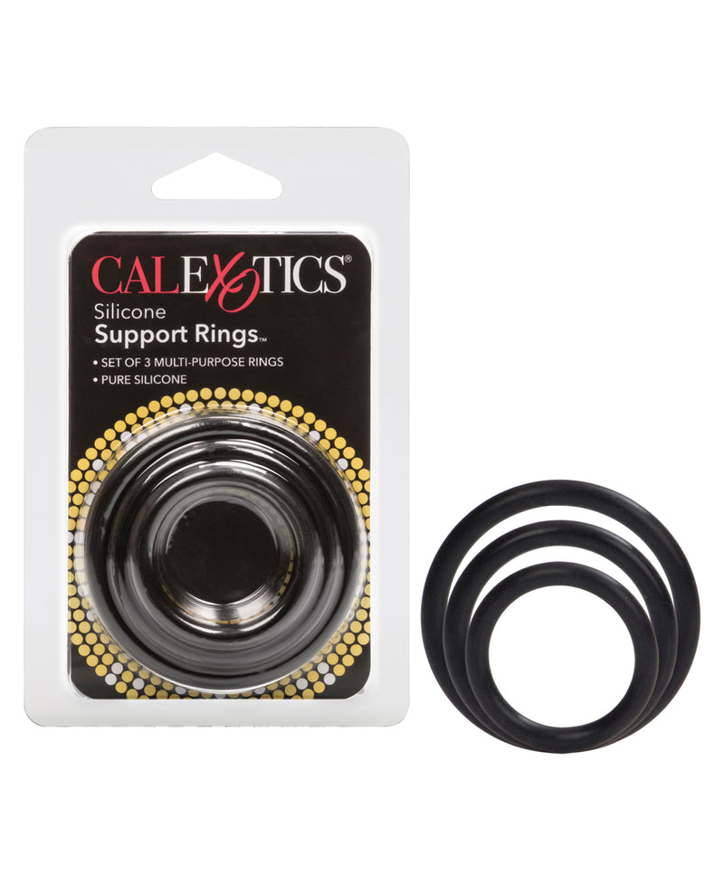 Cargue la imagen en el visor de la galería, Anillos de soporte de silicona - negro