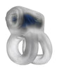 Load image into Gallery viewer, Hunky Junk Revhammer Shaft Vibe Ring - Clear Ice w/Blue Vibe