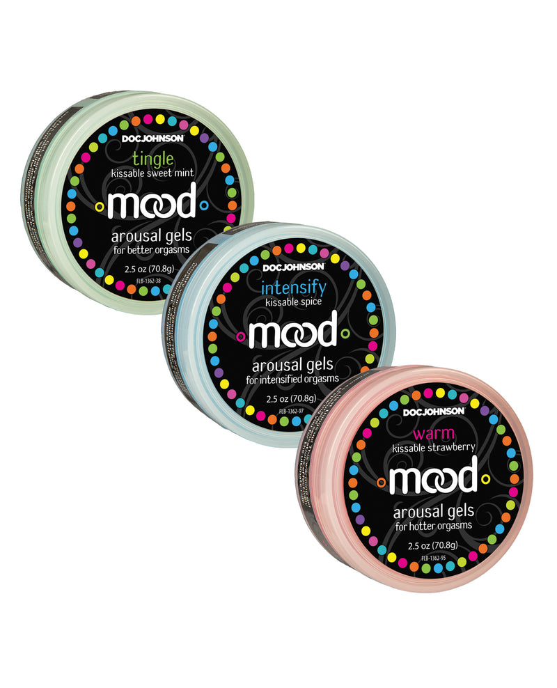 Load image into Gallery viewer, Mood Lube Kissable Foreplay Gels - 2 oz Asst. Flavors Pack of 3