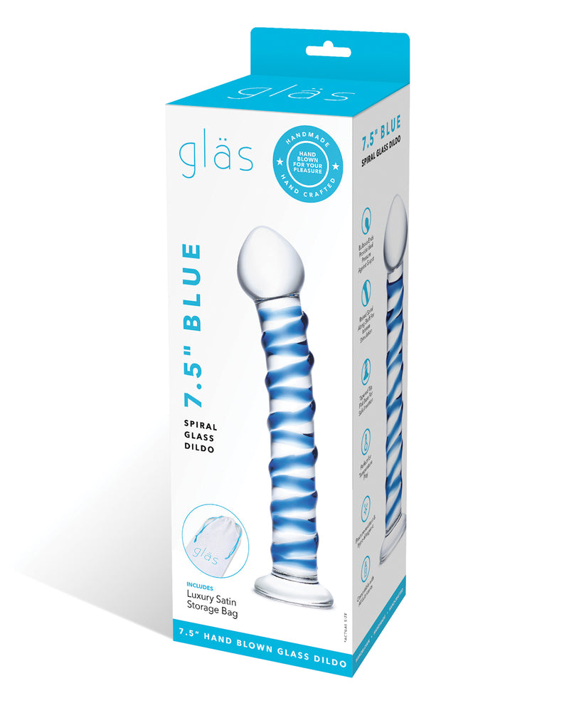 Încărcați imaginea în vizualizatorul Galerie, Glas Spiral Glass Dildo - Blue
