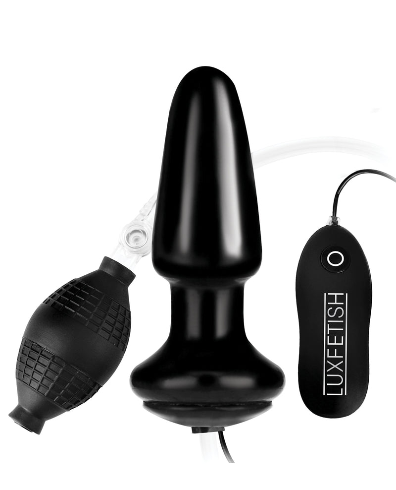 Load image into Gallery viewer, Lux Fetish 4" Inflatable Vibrating Butt Plug