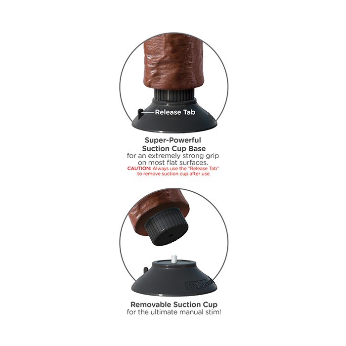 Cargue la imagen en el visor de la galería, King Cock 8" Vibrating Cock - Brown