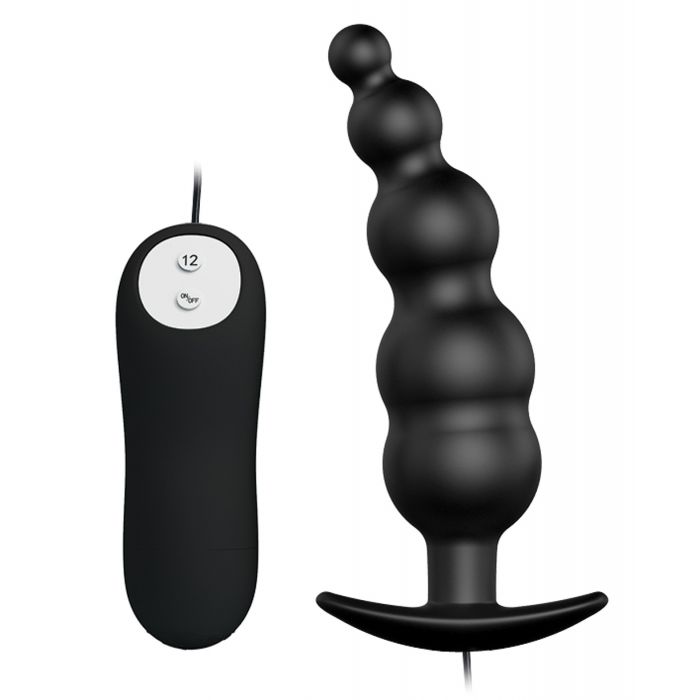 Charger l'image dans la visionneuse de la galerie, Pretty Love Plug Anal Vibrant en Forme de Perles - Noir