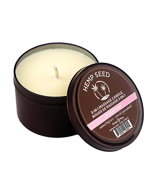 Charger l'image dans la visionneuse de la galerie, Earthly Body Suntouched Hemp Candle - 6 oz Round Tin Zen Berry Rose