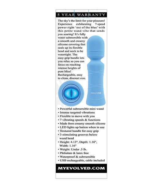 Load image into Gallery viewer, Evolved Out of The Blue Vibrating Mini Wand - Blue