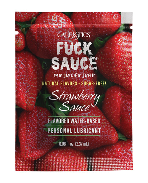 Load image into Gallery viewer, Fuck Sauce Flavored Water Based Personal Lubricant Sachet - .08 oz Strawberry