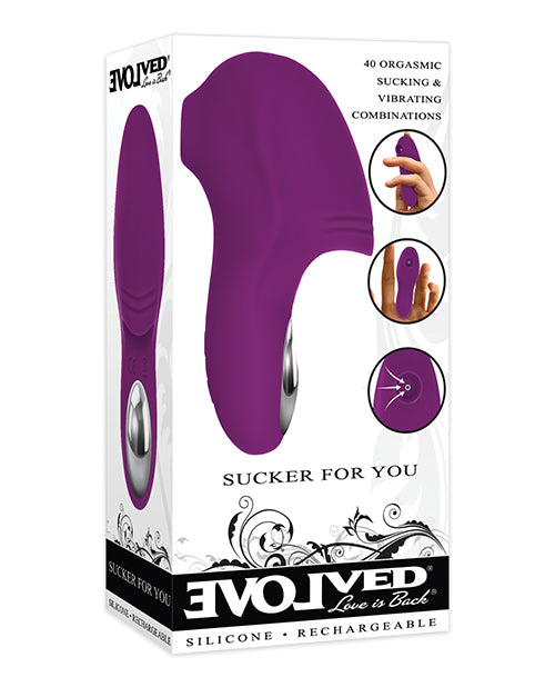Bild in den Galerie-Viewer laden, Evolved Sucker For You Finger Vibe - Purple