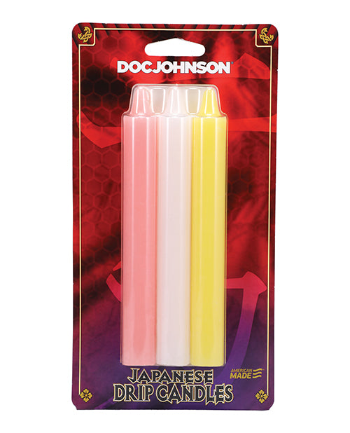 Load image into Gallery viewer, Japanese Drip Candles - Pack of 3 Pink/White/Yellow
