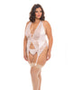 Load image into Gallery viewer, Noah Soft Cup Merrywidow w/Garter Straps & G-String Peach Whip 1X/2X