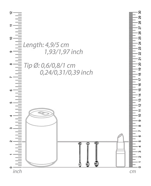 Load image into Gallery viewer, Shots Ouch Urethral Sounding Metal Plug Set - 49/50 mm