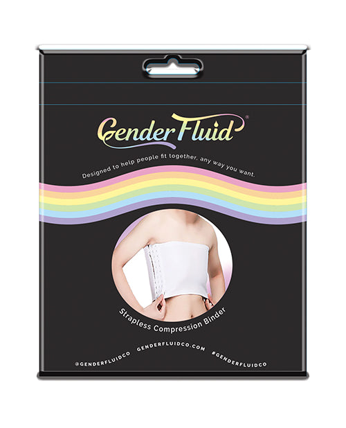 Load image into Gallery viewer, Gender Fluid Strapless Chest Compression Binder - XL White