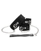 Załaduj obraz do przeglądarki galerii, Shots Ouch Black & White Velcro Collar w/Leash & Hand Cuffs - Black