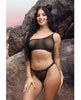 Încărcați imaginea în vizualizatorul Galerie, Vibes Bad Bitch One Shoulder Bling Bralette & Panty Black M/L