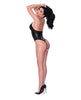 Cargue la imagen en el visor de la galería, Lust Aura Crotchless Open Back Teddy Black L/XL