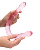 Load image into Gallery viewer, Shots RealRock Crystal Clear 17" Double Dildo - Pink