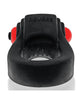 Cargue la imagen en el visor de la galería, Hunkyjunk Revring Cock Ring w/Vibe - Tar w/Red Vibe