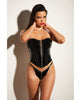 Load image into Gallery viewer, FETISH Rider Vinyl Bustier w/Front Zipper & Panty Black XL