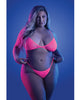 Load image into Gallery viewer, Glow Come Alive Suspender Stockings, Bralette & G-String Multi Color QN