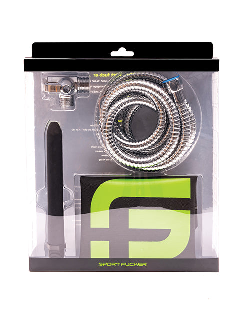 Load image into Gallery viewer, Sport Fucker Shower Kit 6 Inch Black Stainless Steel Hose No Leak Diverter