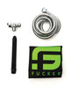 Load image into Gallery viewer, Sport Fucker Shower Kit 6 Inch Black Stainless Steel Hose No Leak Diverter