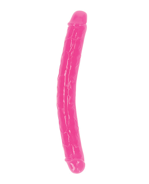 Load image into Gallery viewer, Shots RealRock 12" Double Dong Glow in the Dark - Neon Pink