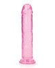 Încărcați imaginea în vizualizatorul Galerie, Shots RealRock Crystal Clear 9" Straight Dildo w/Suction Cup - Pink