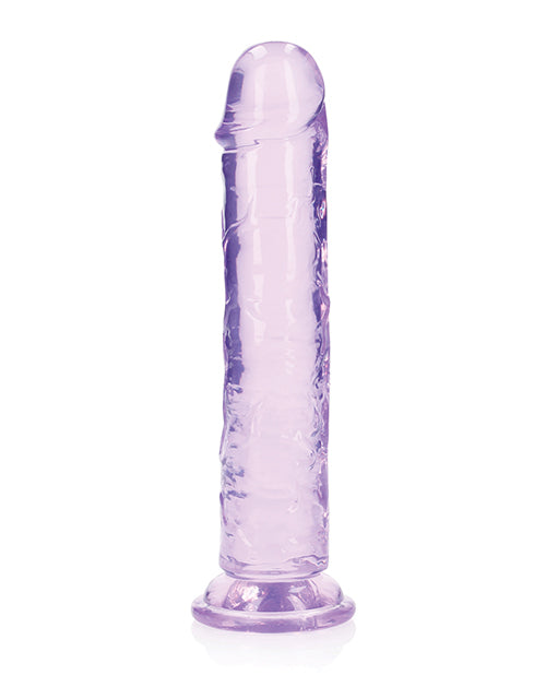 Load image into Gallery viewer, Shots RealRock Crystal Clear 8" Straight Dildo w/Suction Cup - Purple