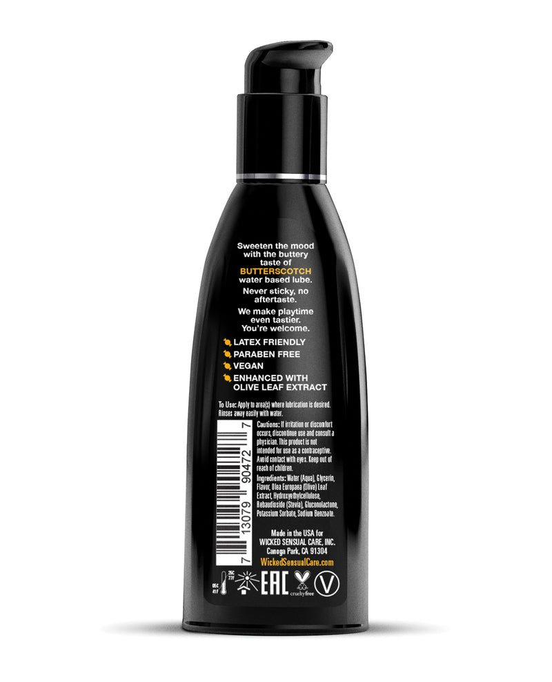 Load image into Gallery viewer, Wicked Sensual Care Aqua Water Based Lubricant - 2 oz Butterscotch