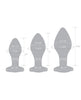 Încărcați imaginea în vizualizatorul Galerie, Glas 3 pc Heart Jewel Glass Anal Training Kit
