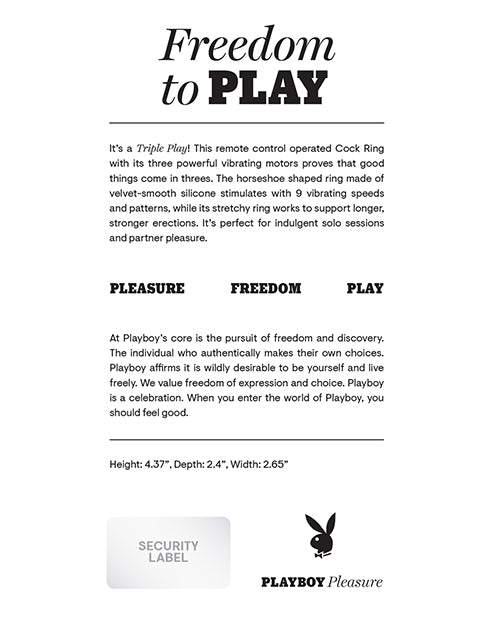 Charger l'image dans la visionneuse de la galerie, Playboy Pleasure Triple Play Cock Ring - 2 AM