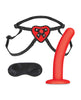 Charger l'image dans la visionneuse de la galerie, Lux Fetish 5" Dildo w/Red Heart Strap On Harness Set