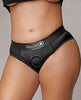 Charger l'image dans la visionneuse de la galerie, Shots Ouch Vibrating Strap On High-Cut Brief - Black XL/XXL