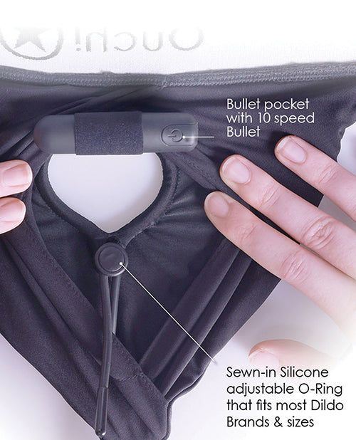 Bild in den Galerie-Viewer laden, Shots Ouch Vibrating Strap On Boxer - Black XL/XXL