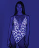 Φόρτωση εικόνας στο πρόγραμμα προβολής Gallery, Butterfly Glow Embroidered Teddy Lavender/White SM