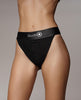 Carica l'immagine nel visualizzatore Galleria, Shots Ouch Vibrating Strap On Panty Harness w/Open Back - Black XS/S