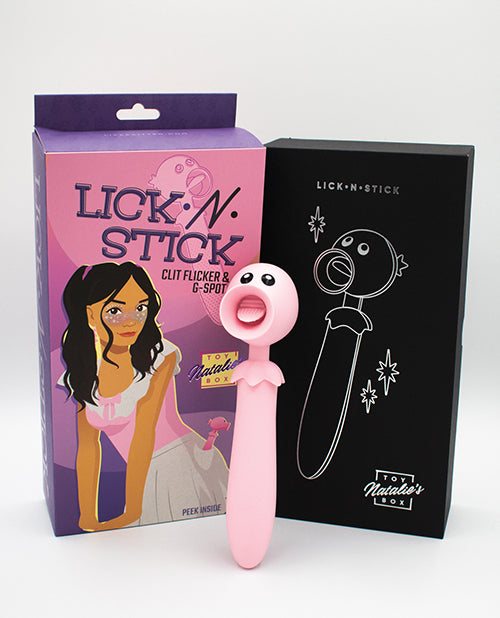 Cargue la imagen en el visor de la galería, Natalie's Toy Box Lick n' Stick Clit Flicker & G-Spot Vibe - Pink